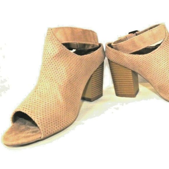 Nature Breeze Shoes - Nature Breeze Womens Peep Toe Chunky Stacked Heel